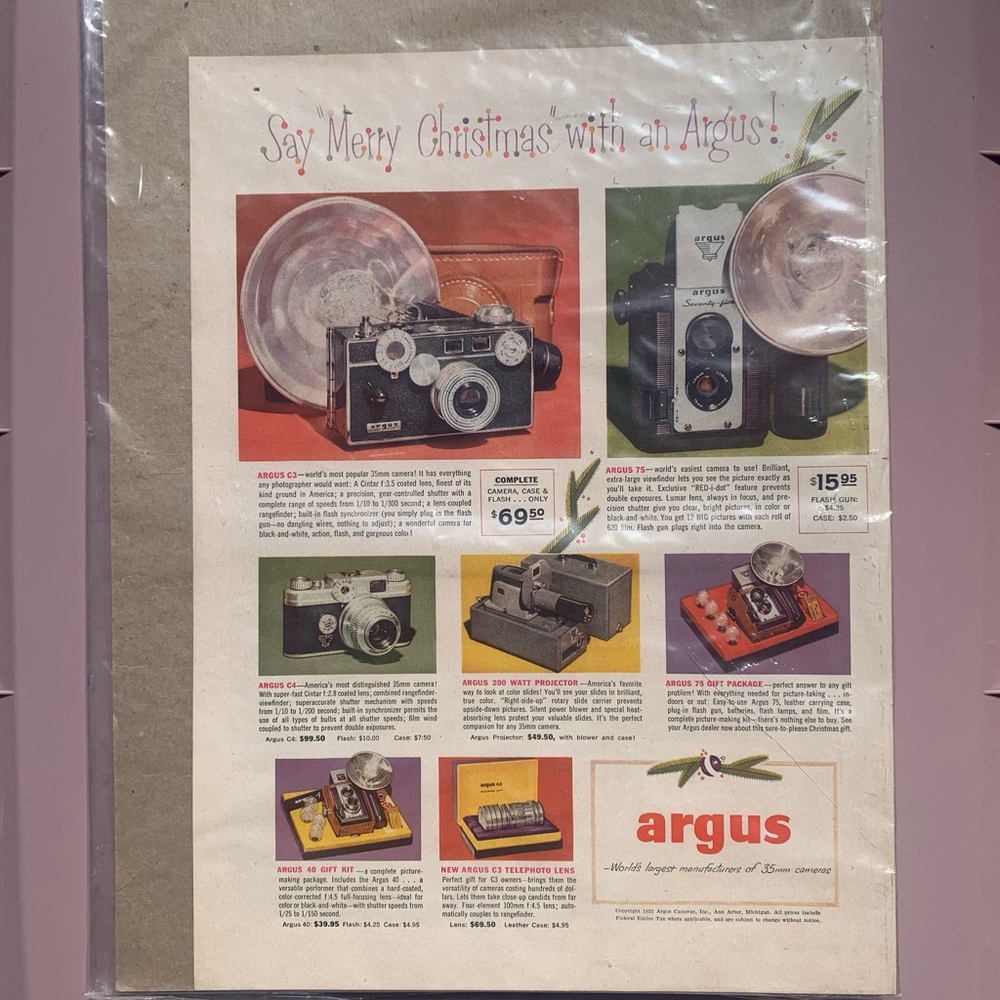 Argus Vintage Camera Poster